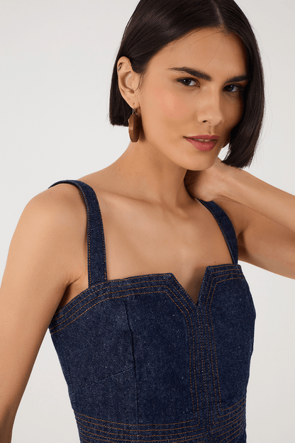 The Cora Denim Corset