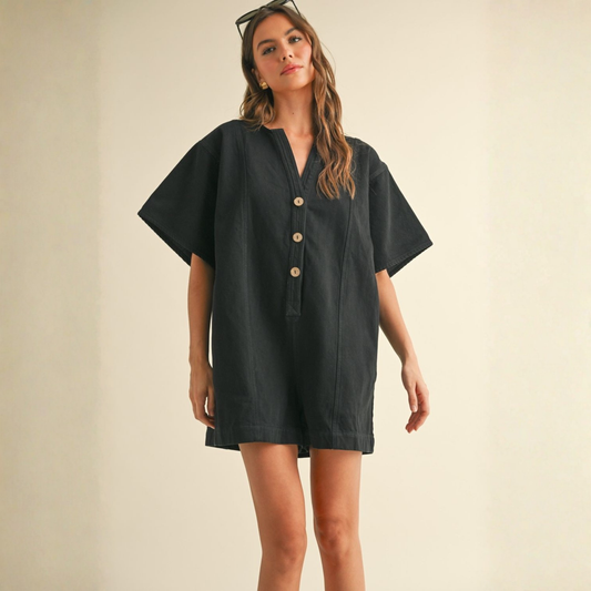 The Cala Denim Romper