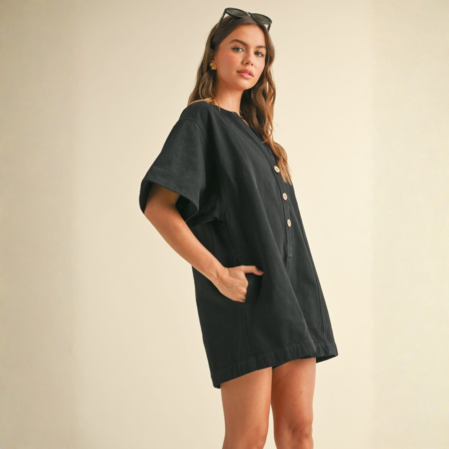 The Cala Denim Romper