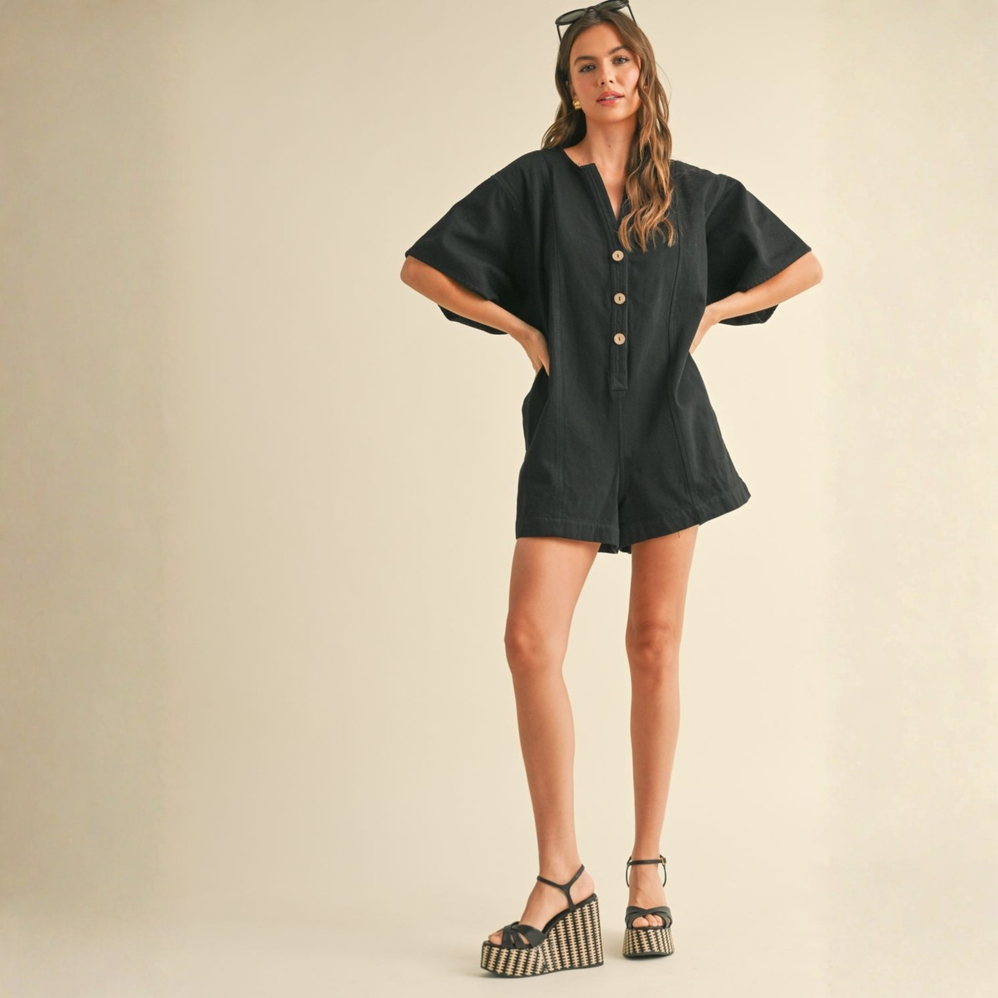 The Cala Denim Romper