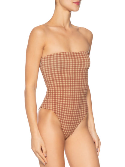 The Vichy Strapless One-Piece