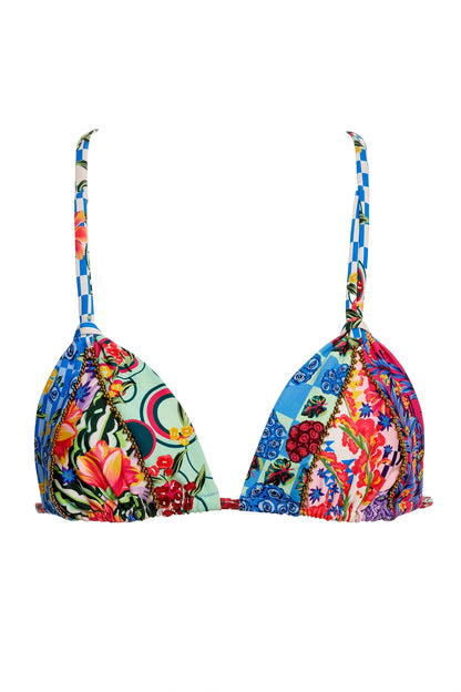 The Caliope Citrus Bikini Top by Agua Bendita