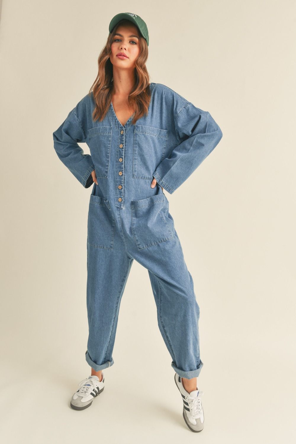 The Relaxed Denim Jumpsuit