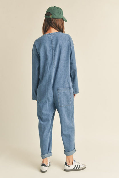 The Relaxed Denim Jumpsuit