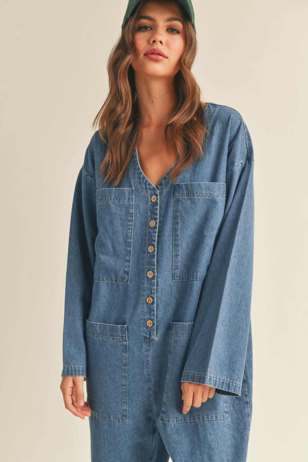 The Relaxed Denim Jumpsuit