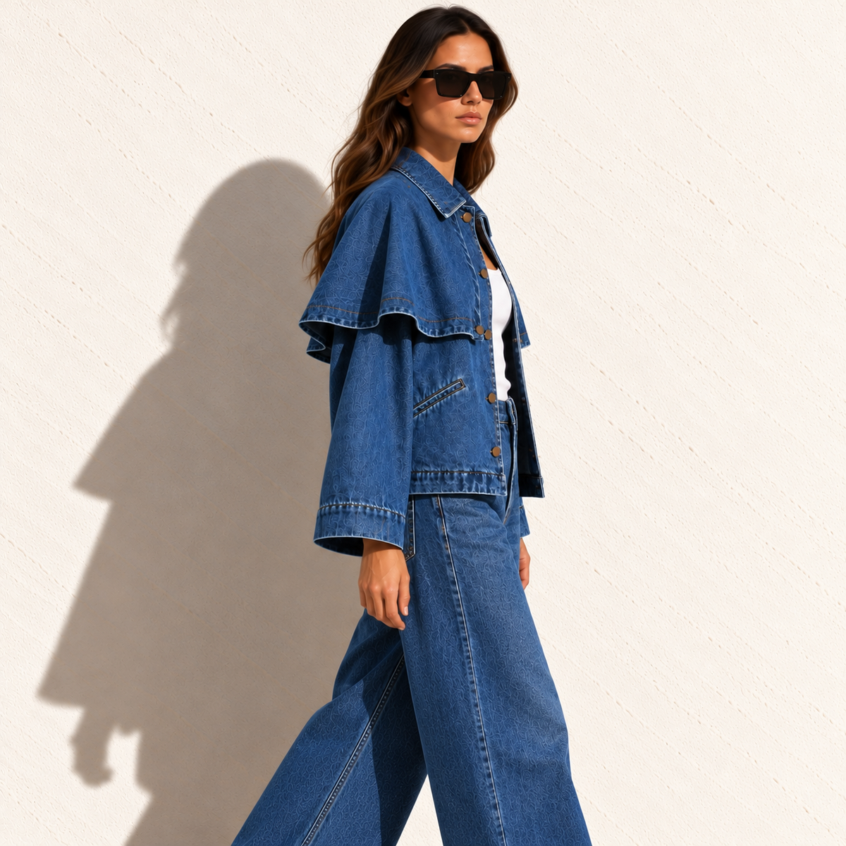 The Arden Cape Denim Jacket
