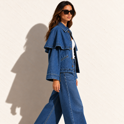 The Arden Cape Denim Jacket
