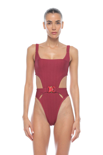 The Carter High Leg One Piece by Maxine Yachtwear