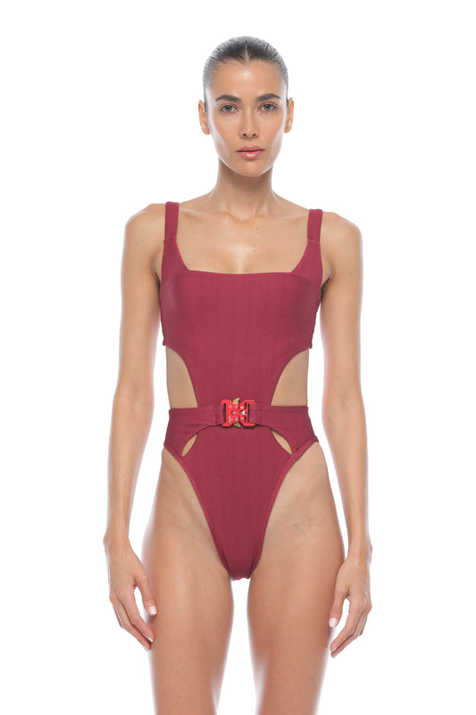 The Carter High Leg One Piece by Maxine Yachtwear