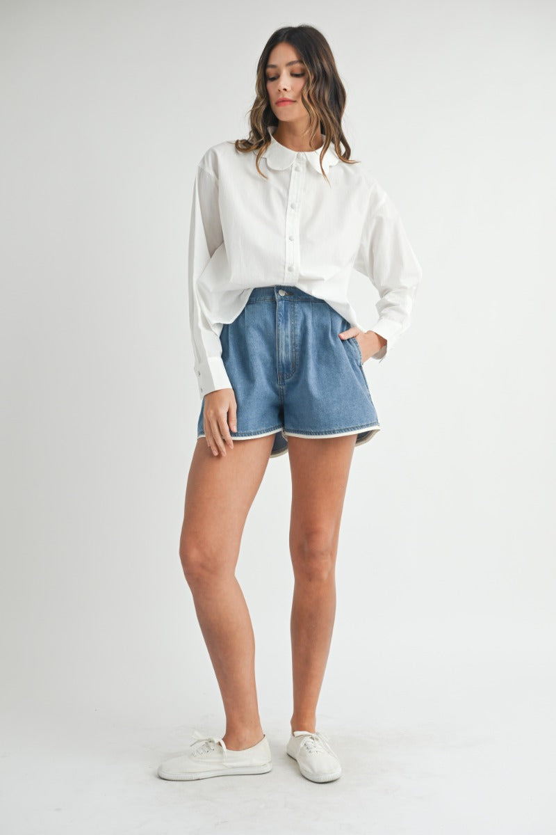 The Pars Scalloped Collar Shirt