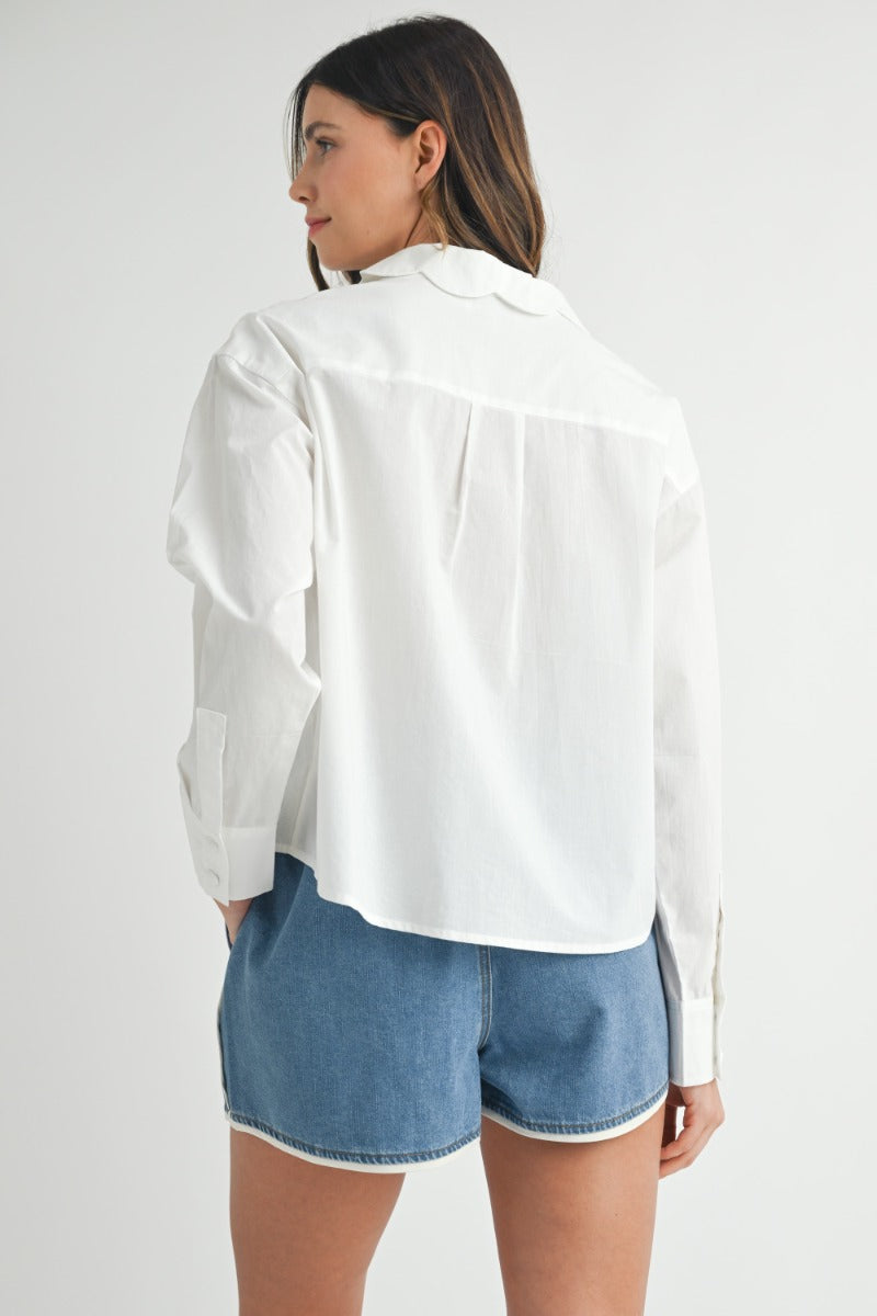The Pars Scalloped Collar Shirt
