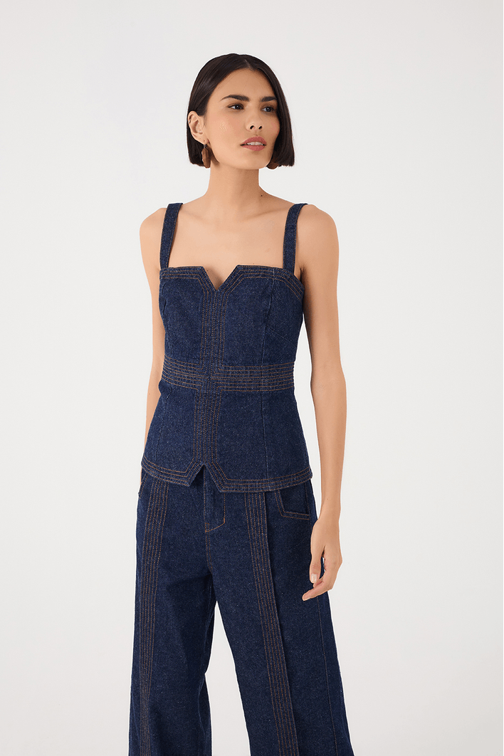 The Cora Denim Corset