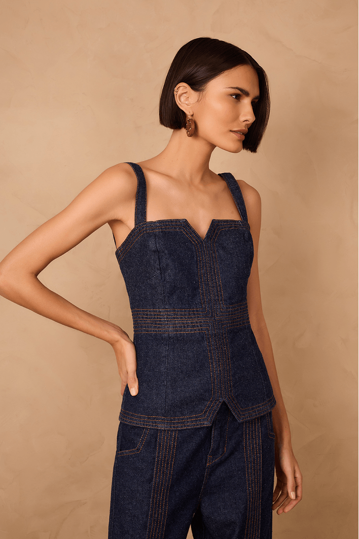 The Cora Denim Corset